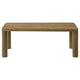Givy Cocktail Coffee Table | Pillar-Style Legs | Brown Oak Wood 47"