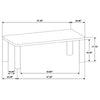 Givy Cocktail Coffee Table | Pillar-Style Legs | Brown Oak Wood 47"