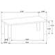 Givy Cocktail Coffee Table | Pillar-Style Legs | Brown Oak Wood 47"