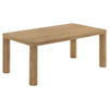 Givy Cocktail Coffee Table | Pillar-Style Legs | Light Oak Wood 47"