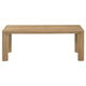 Givy Cocktail Coffee Table | Pillar-Style Legs | Light Oak Wood 47"