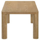 Givy Cocktail Coffee Table | Pillar-Style Legs | Light Oak Wood 47"