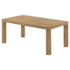 Givy Cocktail Coffee Table | Pillar-Style Legs | Light Oak Wood 47"