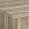 Darla Square Coffee Table with Block Style Base | Brown Wood 36"