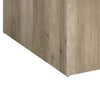 Darla Square Coffee Table with Block Style Base | Brown Wood 36"