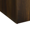 Darla Square Side-End Table with Block Style Base | Brown Wood 24"