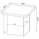 Darla Square Side-End Table with Block Style Base | Brown Wood 24"