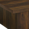 Darla Square Cocktail Coffee Table | Block Style Base | Brown Wood 36"