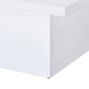 Darla Square Coffee Table | Block Style Base | White Gloss Wood 36"