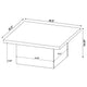 Darla Square Coffee Table | Block Style Base | White Gloss Wood 36"