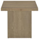 Darla Square Side-End Table | Block-Like Base | Latte Brown Wood 24"