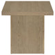 Darla Square Side-End Table | Block-Like Base | Latte Brown Wood 24"