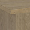 Darla Square Side-End Table | Block-Like Base | Latte Brown Wood 24"