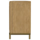 Fij TV St& Media Console w Drawers | Rattan Cane Doors | Brown Wood 80"