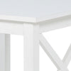 Yuzie Side End Table with Open Shelf | X-Side Frame | White Wood 20"