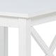 Yuzie Side End Table with Open Shelf | X-Side Frame | White Wood 20"