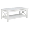 Yuzie Lift-Top Coffee Table with Hidden Storage and Shelf | White Wood 44"