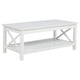 Yuzie Lift-Top Coffee Table with Hidden Storage and Shelf | White Wood 44"