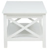Yuzie Lift-Top Coffee Table with Hidden Storage and Shelf | White Wood 44"