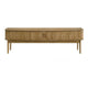 Elora TV St& Media Console with Reeded Doors | Brown Rubberwood 71"