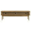 Elora TV St& Media Console with Reeded Doors | Brown Rubberwood 71"