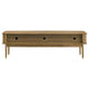 Elora TV St& Media Console with Reeded Doors | Brown Rubberwood 71"