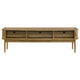 Elora TV St& Media Console with Reeded Doors | Brown Rubberwood 71"