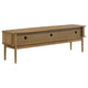 Elora TV St& Media Console with Reeded Doors | Brown Rubberwood 71"