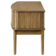 Elora TV St& Media Console with Reeded Doors | Brown Rubberwood 71"