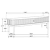 Elora TV St& Media Console with Reeded Doors | Brown Rubberwood 71"