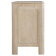 Pira TV St& Media Console with 2 Glass Door Cabinets | Brown Wood 71"