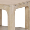 Pira Square Side-End Table | Open Shelf | Distressed Brown Wood 22"