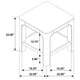 Pira Square Side-End Table | Open Shelf | Distressed Brown Wood 22"
