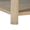 Pira Square Cocktail Coffee Table | Open Shelf | Distressed Brown Wood 40"