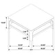 Pira Square Cocktail Coffee Table | Open Shelf | Distressed Brown Wood 40"