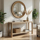 Pira Console Table with Open Shelf | Curved Legs | Mango Finish Wood 64"