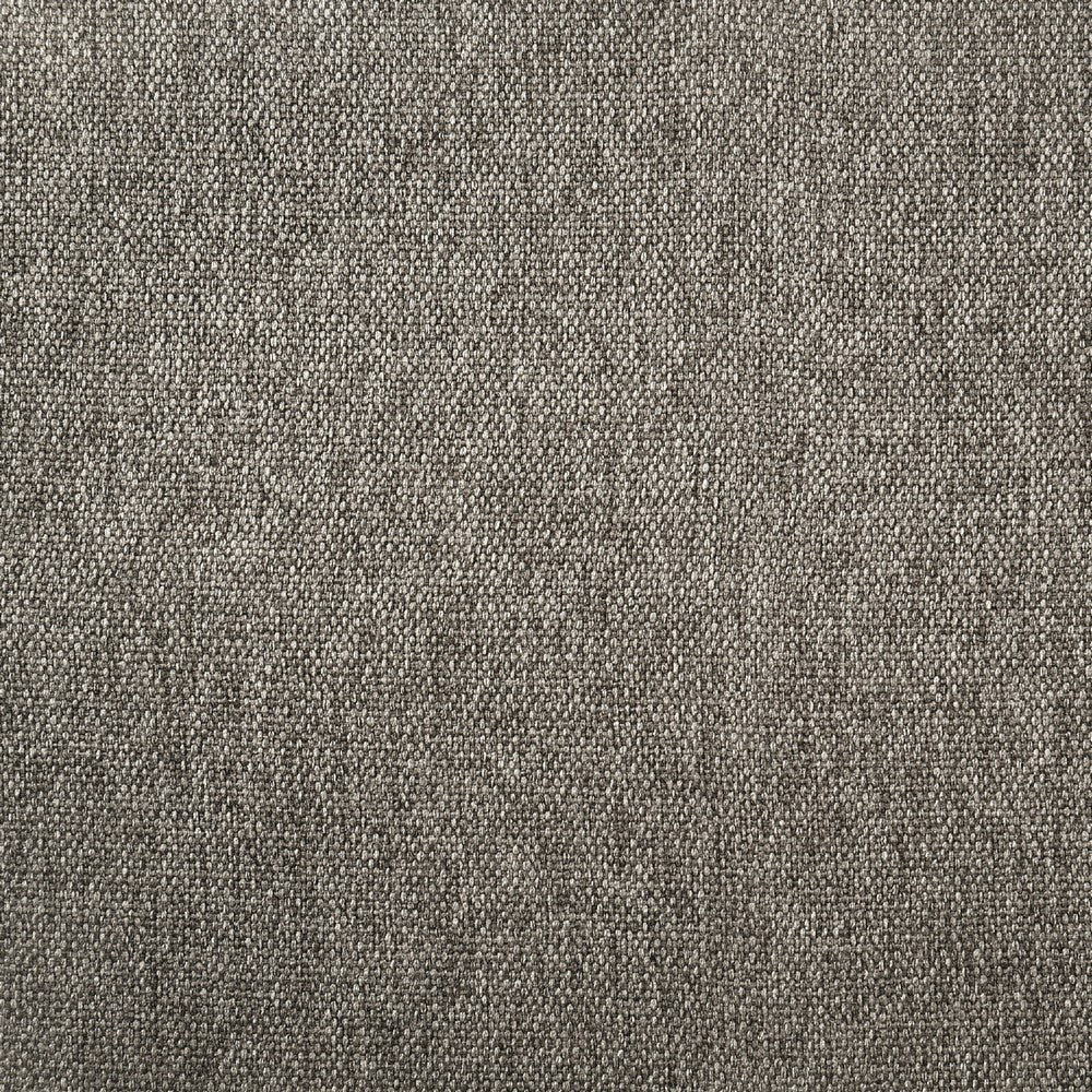 Desy Full Panel Bed | Foam Headboard | Taupe Gray Upholstery | Black