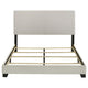 Desy Queen Panel Bed | Foam Headboard | Cream Upholstery | Modern Black