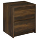 Park Nightst& | 2 Drawers | LED Light & USB Ports | Dark Pine Brown Wood