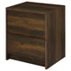 Park Nightst& | 2 Drawers | LED Light & USB Ports | Dark Pine Brown Wood