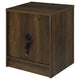 Park Nightst& | 2 Drawers | LED Light & USB Ports | Dark Pine Brown Wood