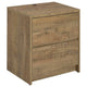 Park Nightst& | 2 Drawers | LED Light & USB Ports | Mango Brown Finish