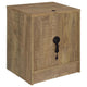 Park Nightst& | 2 Drawers | LED Light & USB Ports | Mango Brown Finish