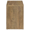 Park Nightst& | 2 Drawers | LED Light & USB Ports | Mango Brown Finish