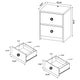 Park Nightst& | 2 Drawers | LED Light & USB Ports | Mango Brown Finish