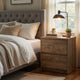 Park Nightst& | 2 Drawers | LED Light & USB Ports | Mango Brown Finish