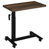 Park C-Shape Mobile Overbed Table | Steel Base | Dark Pine Brown 28-40"