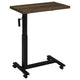 Park C-Shape Mobile Overbed Table | Steel Base | Dark Pine Brown 28-40"