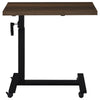 Park C-Shape Mobile Overbed Table | Steel Base | Dark Pine Brown 28-40"