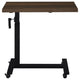 Park C-Shape Mobile Overbed Table | Steel Base | Dark Pine Brown 28-40"